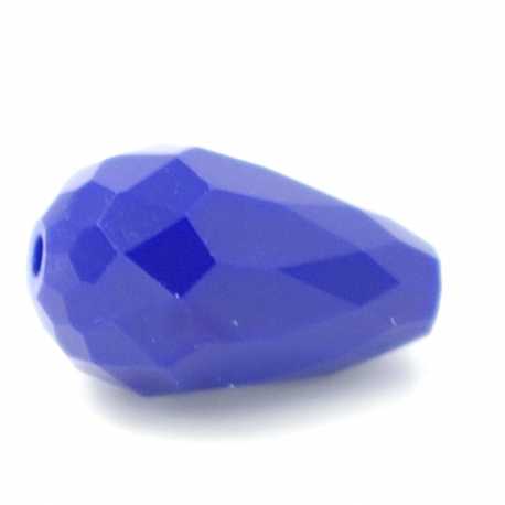 Facet kraal druppel blauw 16x10mm (10 st.)