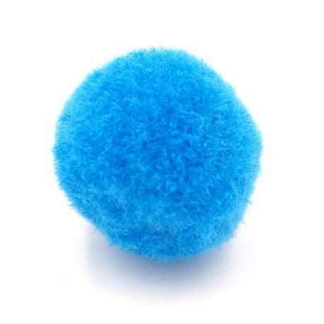 Pompon 12 mm blauw (10 stuks)