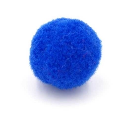 Pompon 26mm blauw (5 stuks)
