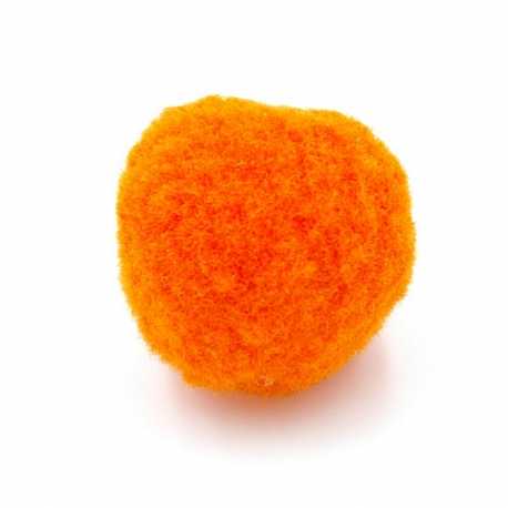 Pompon 20mm oranje (5 stuks)