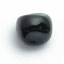 Glaskraal, rond met platte vlakken, zwart, 10 mm (10 st.)