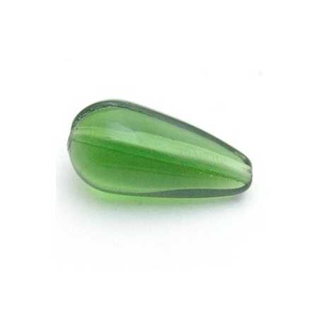Glaskraal, druppel, groen, 20 mm (5 st.)
