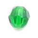 Glaskraal, rond met facetten, donkergroen, 10 mm (10 st.)
