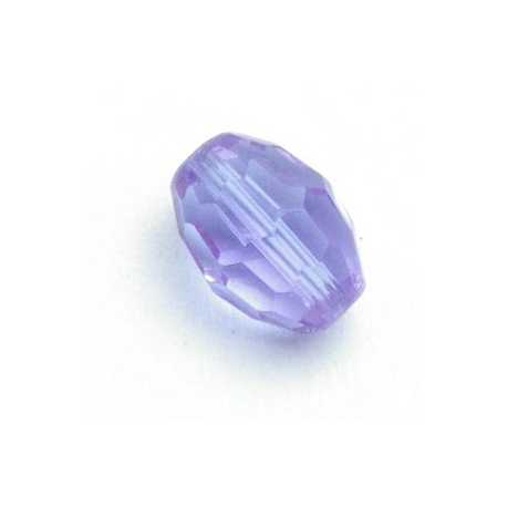 Glaskraal, ovaal met facetten, paars, 11 mm (10 st.)