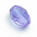 Glaskraal, ovaal met facetten, paars, 11 mm (10 st.)