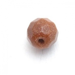 Brown Goldstone kraal rond facet 8 mm (10 st.)