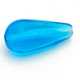 Glaskraal, druppel, turquoise, 20 mm (5 st.)