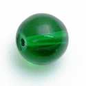Glaskraal, rond, groen, 14 mm (5 st.)