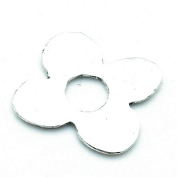 Montage ring, metaal, zilver, bloem, 26 mm (5 st.)