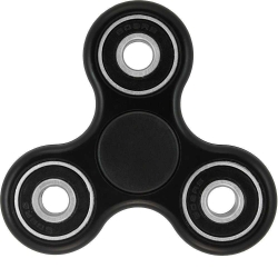 De rage van 2017: Fidget Spinner zwart (1 st.)