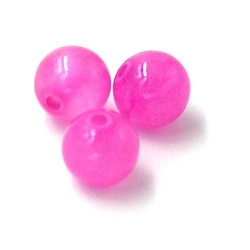 Gekleurd steen kraal roze 6mm (10 st.)