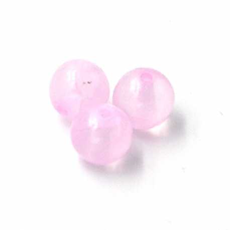 Gekleurd steen kraal lichtroze 6mm (10 st.)