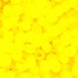 Rocailles geel mat ca. 3mm (50 gr.)