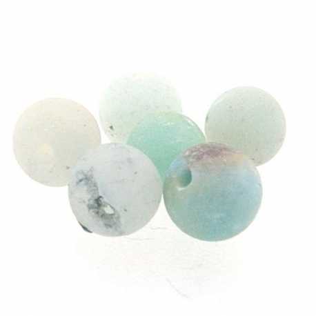 Amazoniet Frost kraal rond 12mm (5 st.)