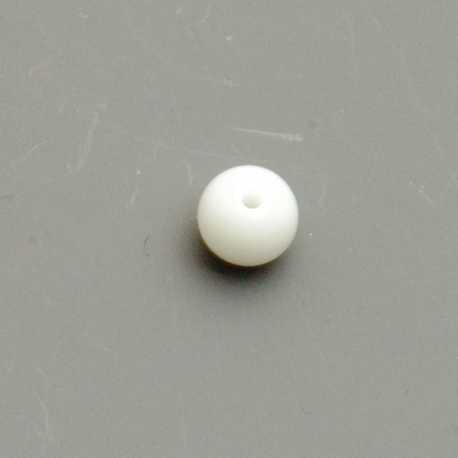 Glaskraal, rond, wit, 8 mm (streng)
