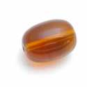 Glaskraal, ovaal, bruin, 12 mm (streng)