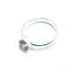 Ring, sterling zilver met roze Swarovski, maat 18 (1 st.)