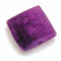 Velours kraal, vierkant, paars, 19 x 19 mm (5 st.)