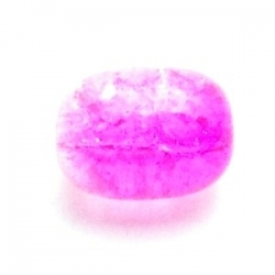 Crackle kraal, ovaal, roze, 16 x 12 mm (10 st.)