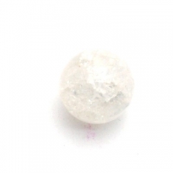 Glas crackle kraal rond transparant 12 mm (15 st.)