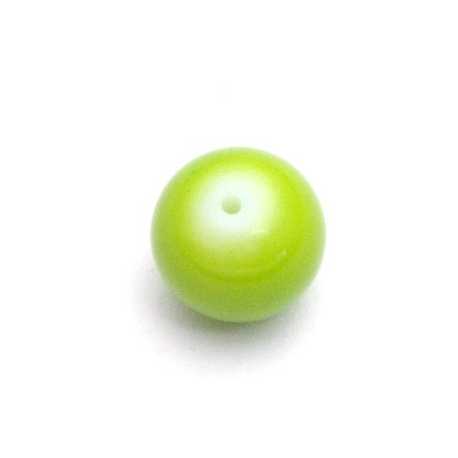 Glaskraal, rond, appeltjesgroen, 12 mm (15 st.)