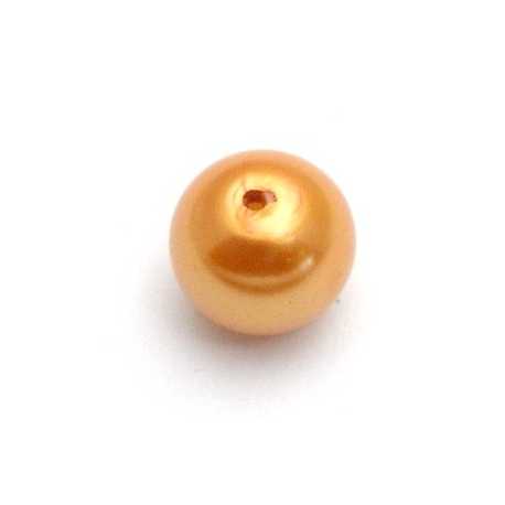 Glasparel, rond, oranje, 8 mm (25 st.)
