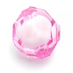 Miracle bead rond facet roze 20 mm (6 st.)