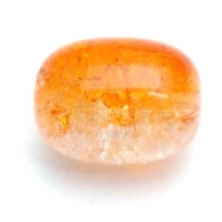 Crackle kraal, ovaal, oranje, 16 x 12 mm (10 st.)