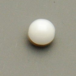 Glaskraal, rond, wit, 8 mm (15 st.)