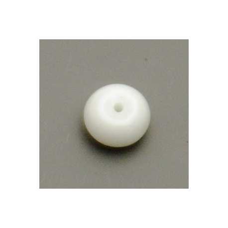 Glaskraal, donut, wit, 7 x 10 mm (10 st.)
