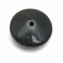 Glaskraal, disk, zwart, 7 x 14 mm (10 st.)