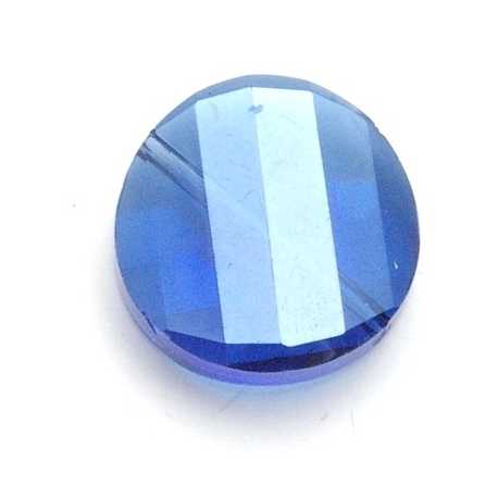 Swarovski style kraal, rond, blauw, 18 mm (3 st.)