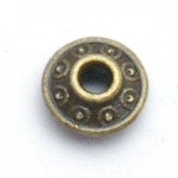 Metaal, spacer, antique goud, 7 mm (20 st.)