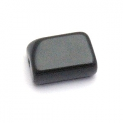 Glaskraal, rechthoek, zwart, 12 x 8 mm (10 st.)