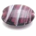 Glaskraal, ovaal, paars, 18 mm (5 st.)