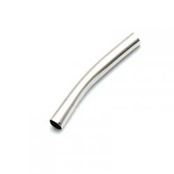 Metaal, buisje, gebogen, zilver,  4 mm (10 st.)