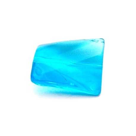 Glaskraal, twist, blauw, 16 x 12 mm (10 st.)