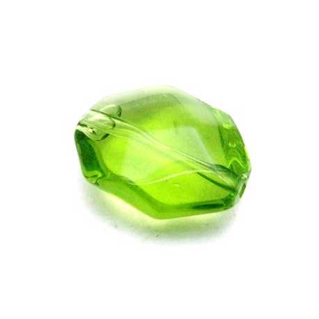 Glaskraal, 8-hoek, groen, 17 x 13 mm (10 st.)