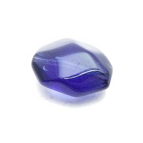 Glaskraal, 8-hoek, paars, 17 x 13 mm (10 st.)