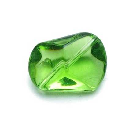 Glaskraal, brok, groen, 16 x 12 mm (10 st.)