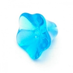 Glaskraal, bloem, blauw, 10 mm (10 st.)