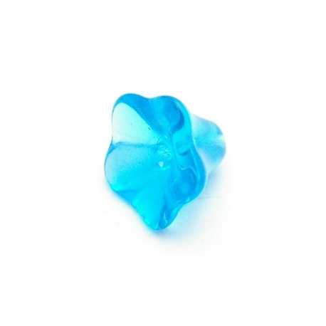 Glaskraal, bloem, blauw, 10 mm (10 st.)