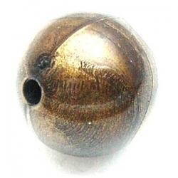 Metallook kraal, rond, brons, 16 mm (10 st.)
