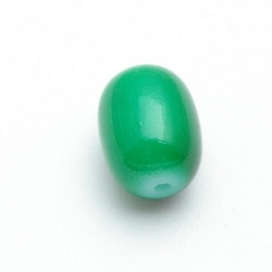 Glaskraal, ovaal, groen, 16 mm (10 st.)