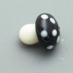 Glaskraal, paddestoel, zwart, 16 mm (3 st.)