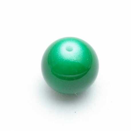 Glaskraal, rond, groen, 14 mm (10 st.)