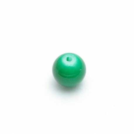 Glaskraal, rond, groen, 8 mm (streng)