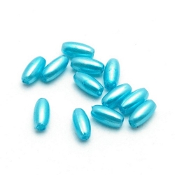 Rijstekorrels, blauw, 6 mm (50 gr.)