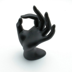 Ringdisplay, hand, zwart, plexiglas (1 st.)