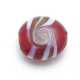 Glaskraal, rond, rood, 14 mm (3 st.)